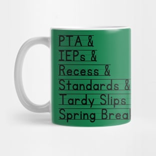 School List Mug